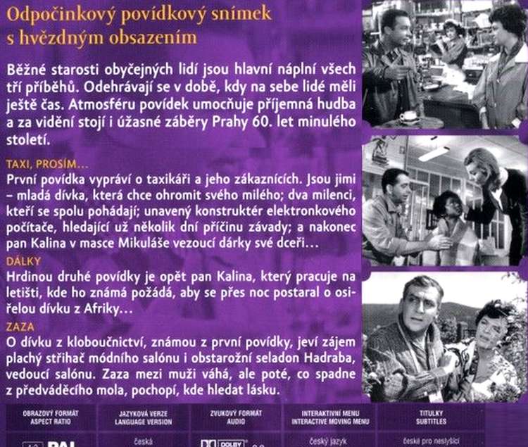 Kolik slov stačí lásce DVD povídky Taxi, prosím..., Dálky, Zaza