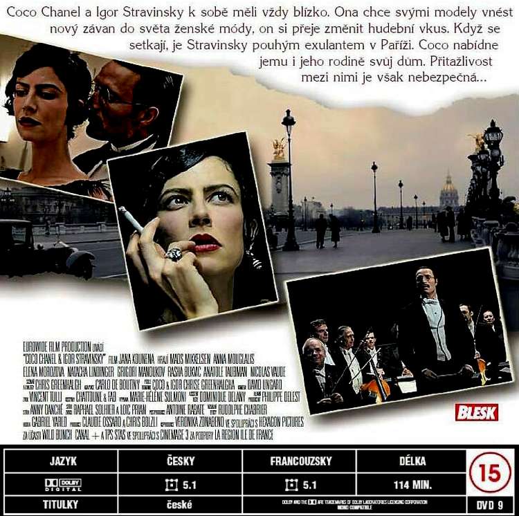 Coco Chanel a Igor Stravinsky DVD